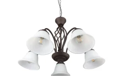 Stora Taklampor Ø50-69 Cm-Trio Lighting Rustica Takkrona 60cm 5-delad E27 rustik