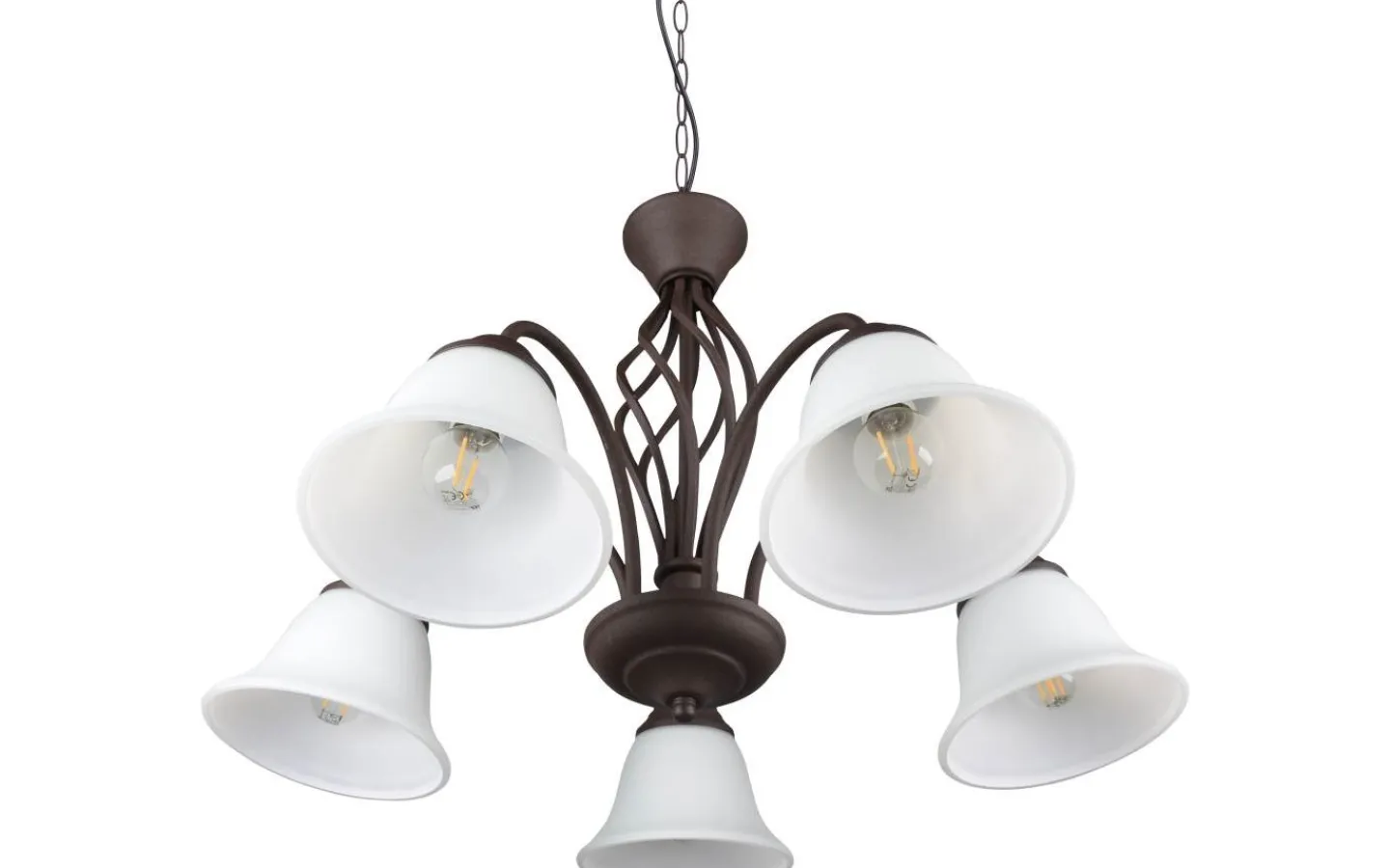 Stora Taklampor Ø50-69 Cm-Trio Lighting Rustica Takkrona 60cm 5-delad E27 rustik