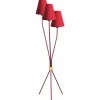 Golvfötter-ArmaturHantverk Ryholm Golvlampa 3L 128cm Röd
