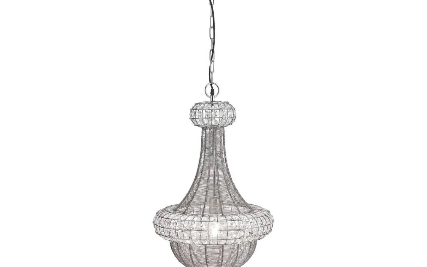 Hall & Trappa|Kristallampor-PR Home Saba Taklampa 42cm Silver