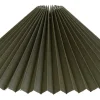 Plisserade Lampskärmar-Hallbergs Sabina Plisserad Lampskärm Ø40cm Olivgrön