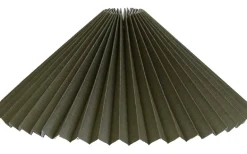 Plisserade Lampskärmar-Hallbergs Sabina Plisserad Lampskärm Ø40cm Olivgrön