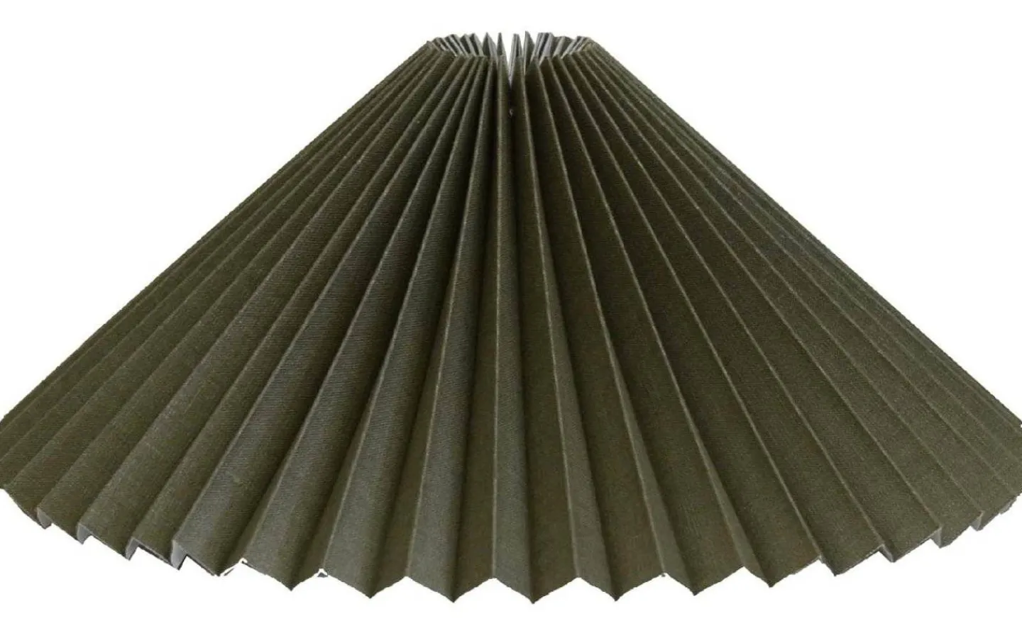 Plisserade Lampskärmar-Hallbergs Sabina Plisserad Lampskärm Ø40cm Olivgrön