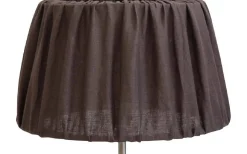 Plisserade Lampskärmar-Hallbergs Sabina Plisserad Lampskärm Ø25cm Choklad
