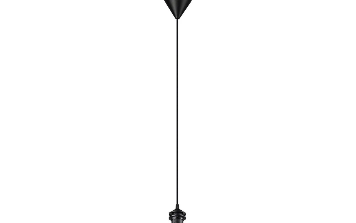 Takupphäng|Sladdställ Med Sockel-Trio Lighting Sala E27-upphängningssats 2m svart med plastlina