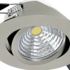 230V Led Spotlights-Eglo Saliceto Spotlight LED 2700K 6W Nickel