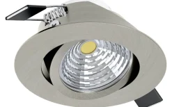 230V Led Spotlights-Eglo Saliceto Spotlight LED 2700K 6W Nickel