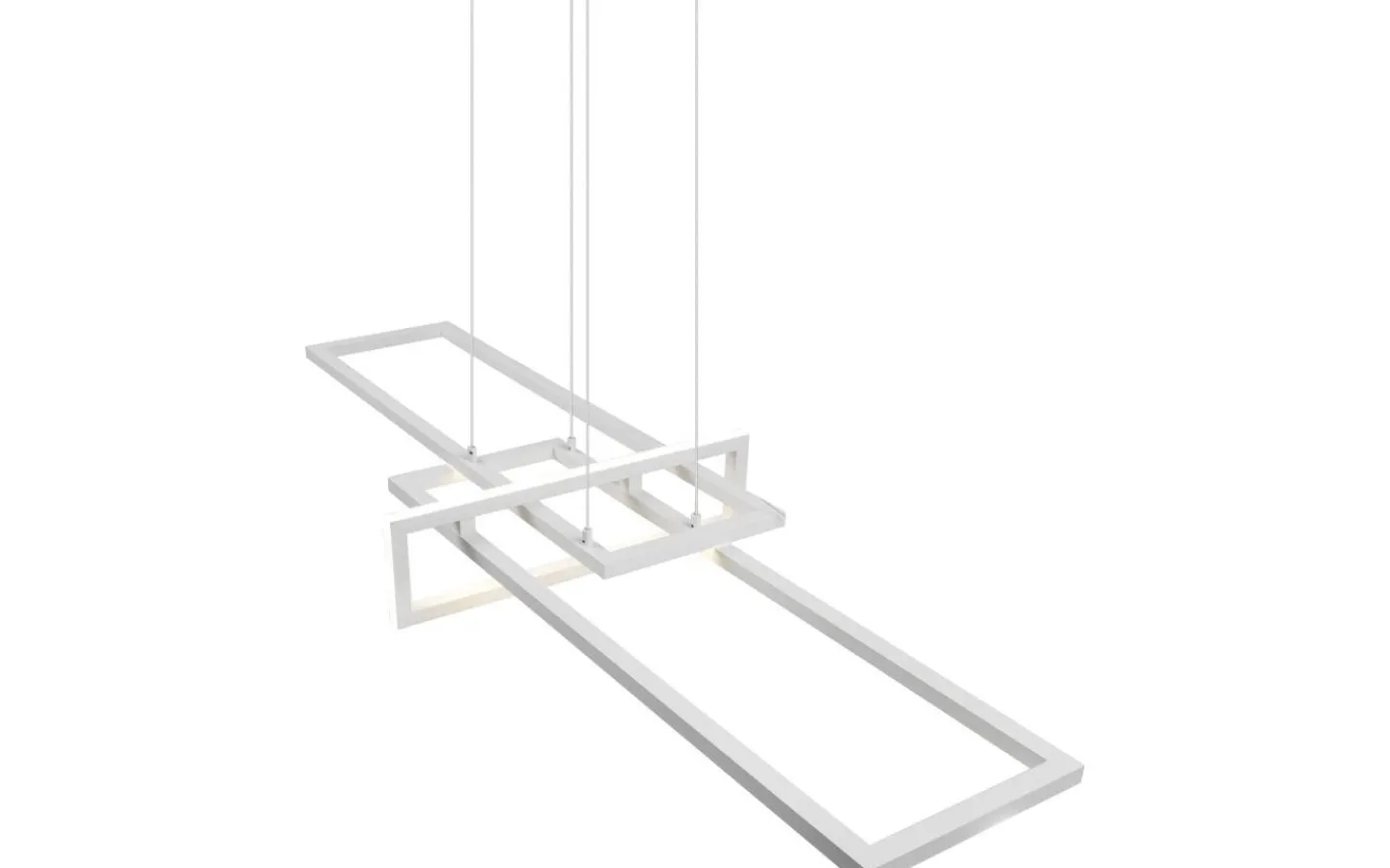 Avlånga Taklampor-Trio Lighting Salinas Takpendel LED matt vit