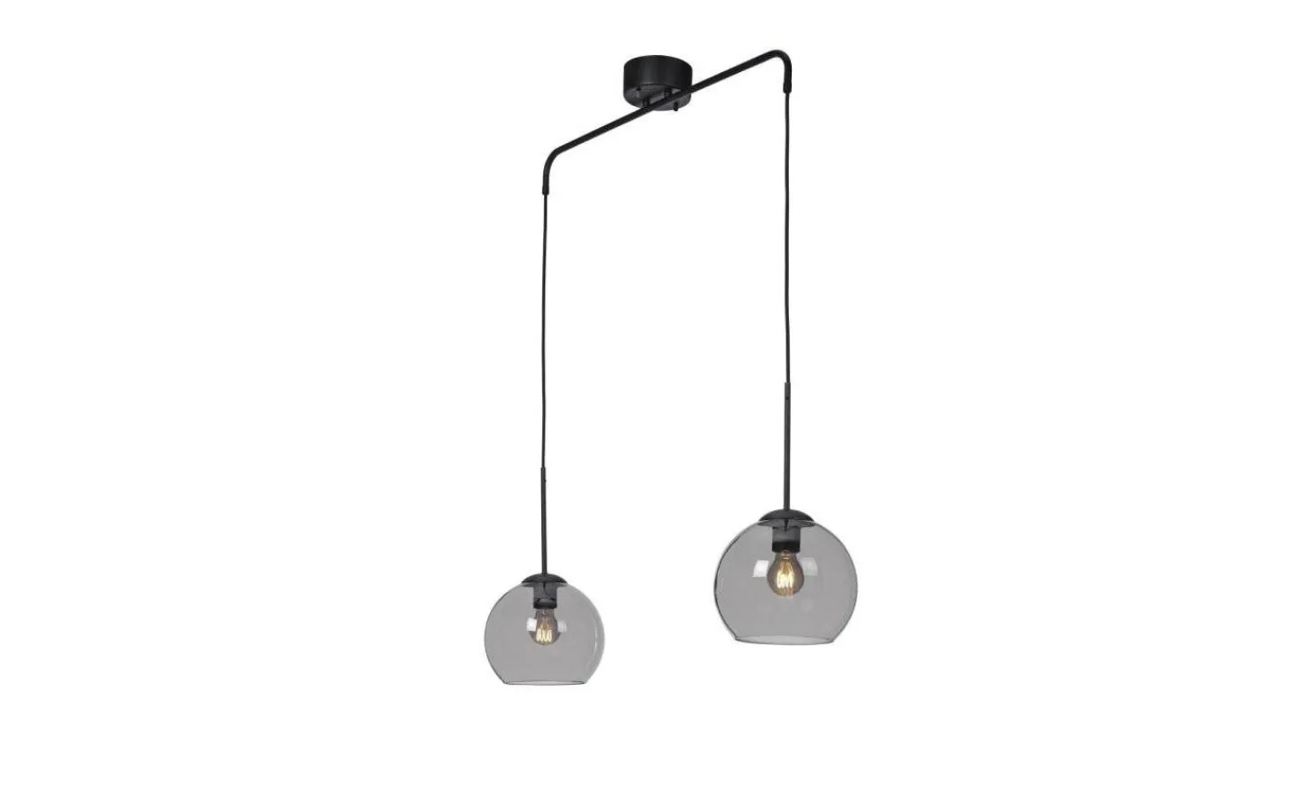 Avlånga Taklampor < Cottex Salle Taklampa 82cm Svart/Rök