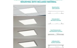 Led Paneler|Plafonder-Eglo Salobrena LED-Panel 62x62cm utv/inf LED 4000K 35W Vit (Ej standardmått i Sverige)