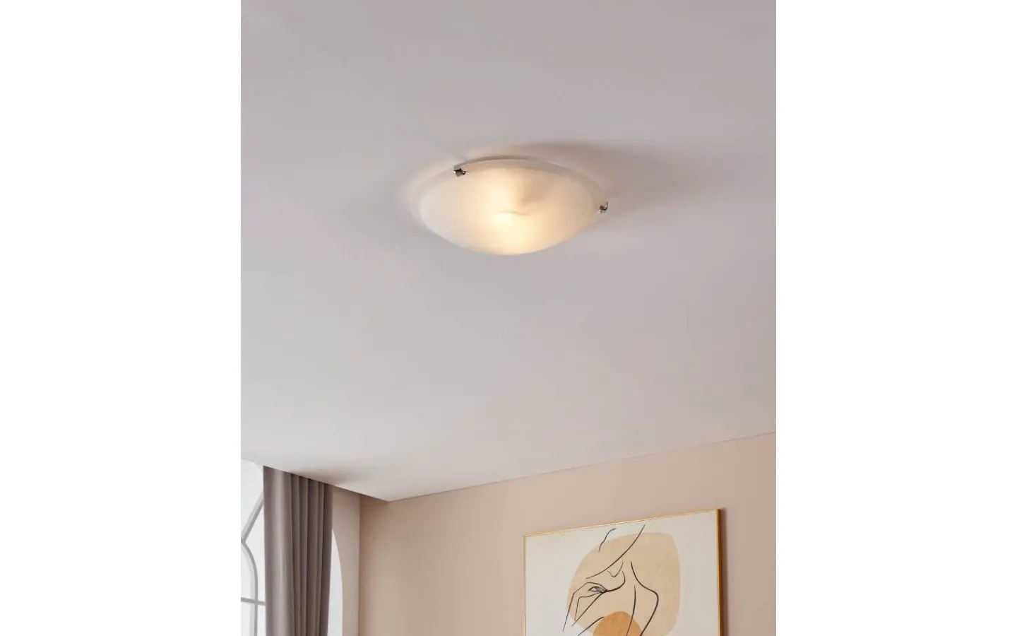 Plafonder < Eglo Salome Plafond 40cm Vit/Krom