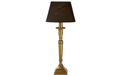 Vardagsrum|Bordslampor < PR Home Salong Bordslampa 42cm Antikmässing med Skärm Oval Svart