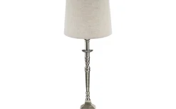 Bordslampor-PR Home Salong Bordslampa 46cm Antiksilver