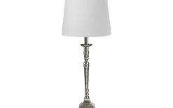 Bordslampor-PR Home Salong Bordslampa 55cm Silver/Offwhite Lin