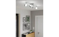 Avlånga Takspotlights|Takspot Med Minst 4 Lampor-Eglo Salto Takspotlight 76cm LED 3000K 4x5,4W Krom