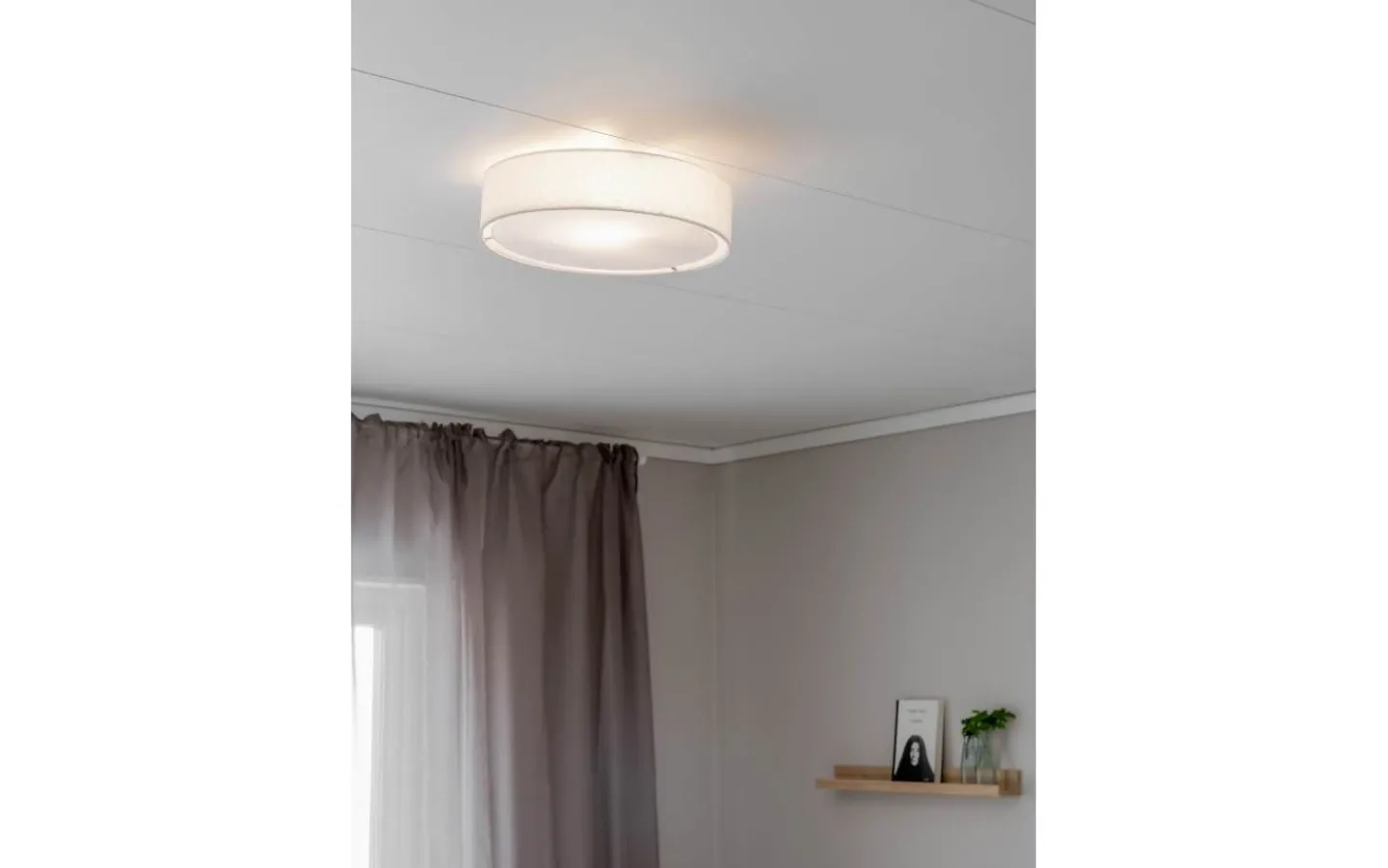 Plafonder-PR Home Sam Plafond 45cm Linne Vit