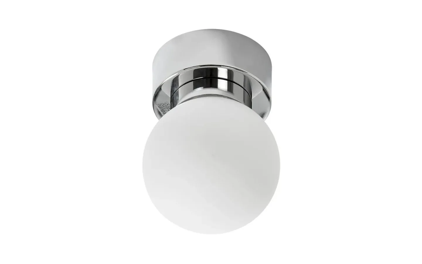 Badrumslampor Tak < ArmaturHantverk Sandhamn Plafond Ø7cm Krom/Opal IP44