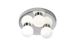 Badrumslampor Tak < ArmaturHantverk Sandhamn Plafond Ø25cm Krom/Opal IP44