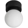 Badrumslampor Tak < ArmaturHantverk Sandhamn Plafond Ø7cm Svart/Opal IP44