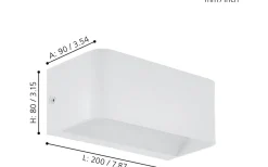 Plafonder-Eglo Sania Vägglampa 20cm LED 3000K 10W Vit
