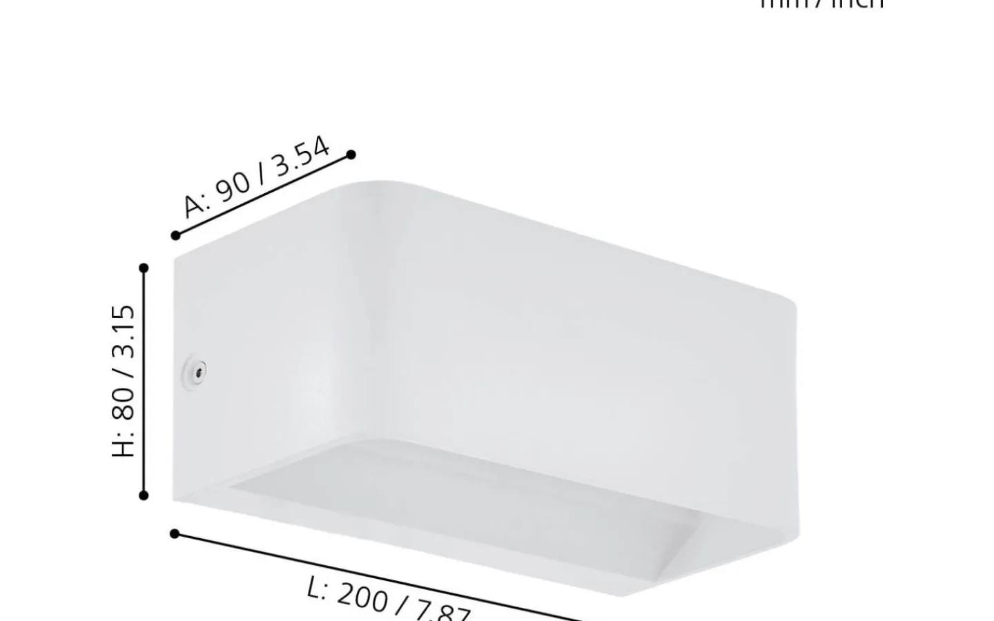 Plafonder-Eglo Sania Vägglampa 20cm LED 3000K 10W Vit