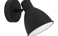Badrumslampor Vägg < Eglo San Peri 1 Vägglampa GU10 LED 3000K 3W Svart IP44