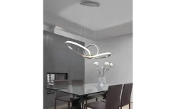 Stora Taklampor Ø70-150 Cm < Reality Sansa Takpendel 80cm LED i borstat stål