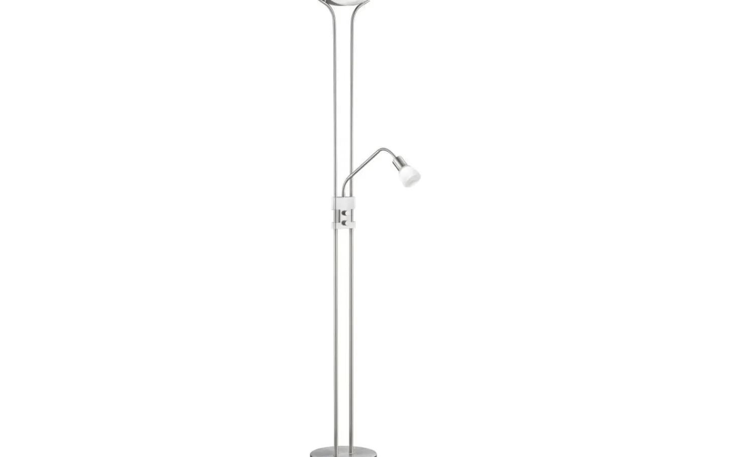 Uplight|Golvläslampor-Trio Lighting Santo II Golvlampa LED uplight i borstat stål