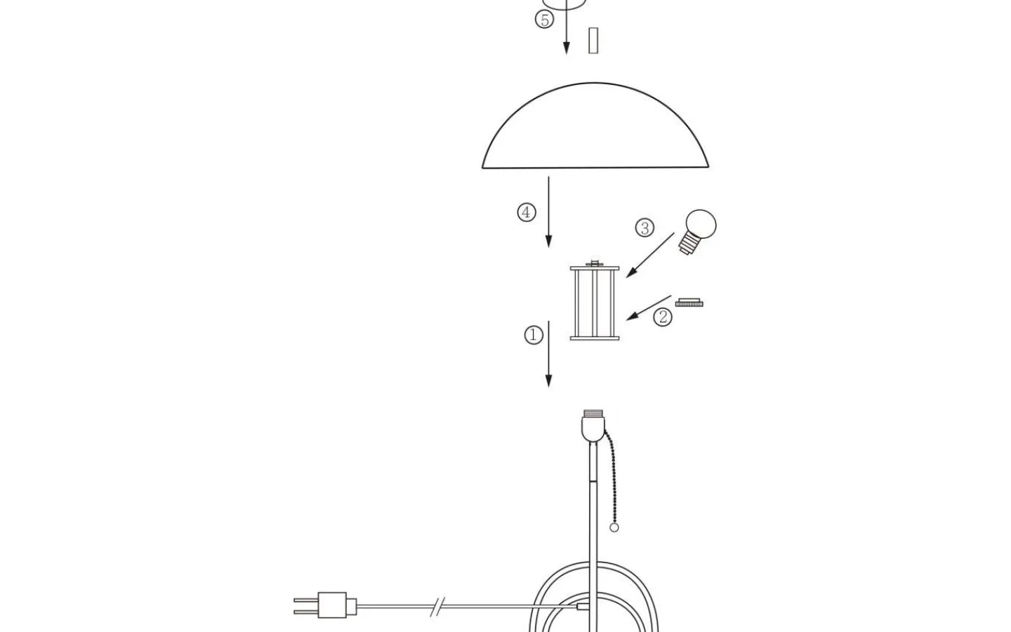 Bordslampor < Globen Lighting Sarah Bordslampa 50cm E27 Vit/Krom