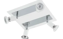 Takspot Med Minst 4 Lampor < Eglo Sarria Takspotlight 26cm GU10 LED 3000K 4x4,5W Vit