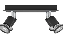 Takspot Med Minst 4 Lampor-Eglo Sarria Takspotlight 26cm GU10 LED 3000K 4x4,5W Svart