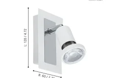 Läslampor-Eglo Sarria Vägglampa LED 3000K 4,5W Vit
