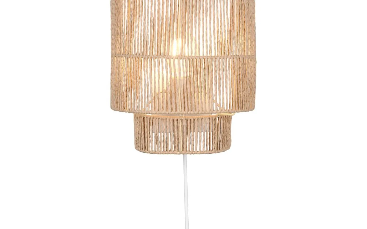 Lampetter-Reality Satna Vägglampa E27 brun/pappersgarn