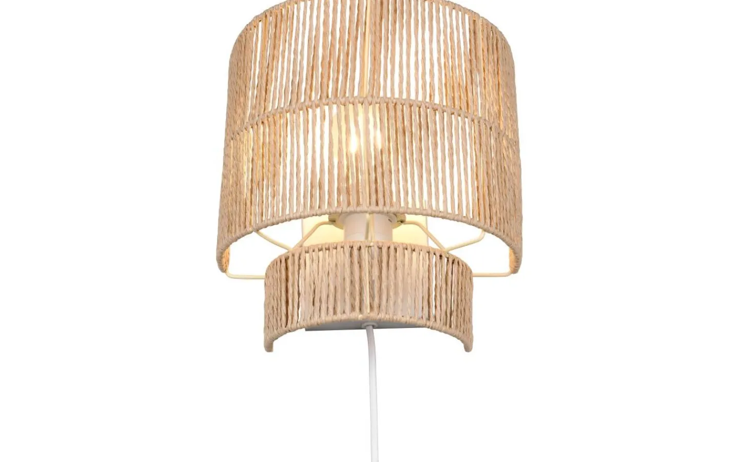 Lampetter-Reality Satna Vägglampa E27 brun/pappersgarn
