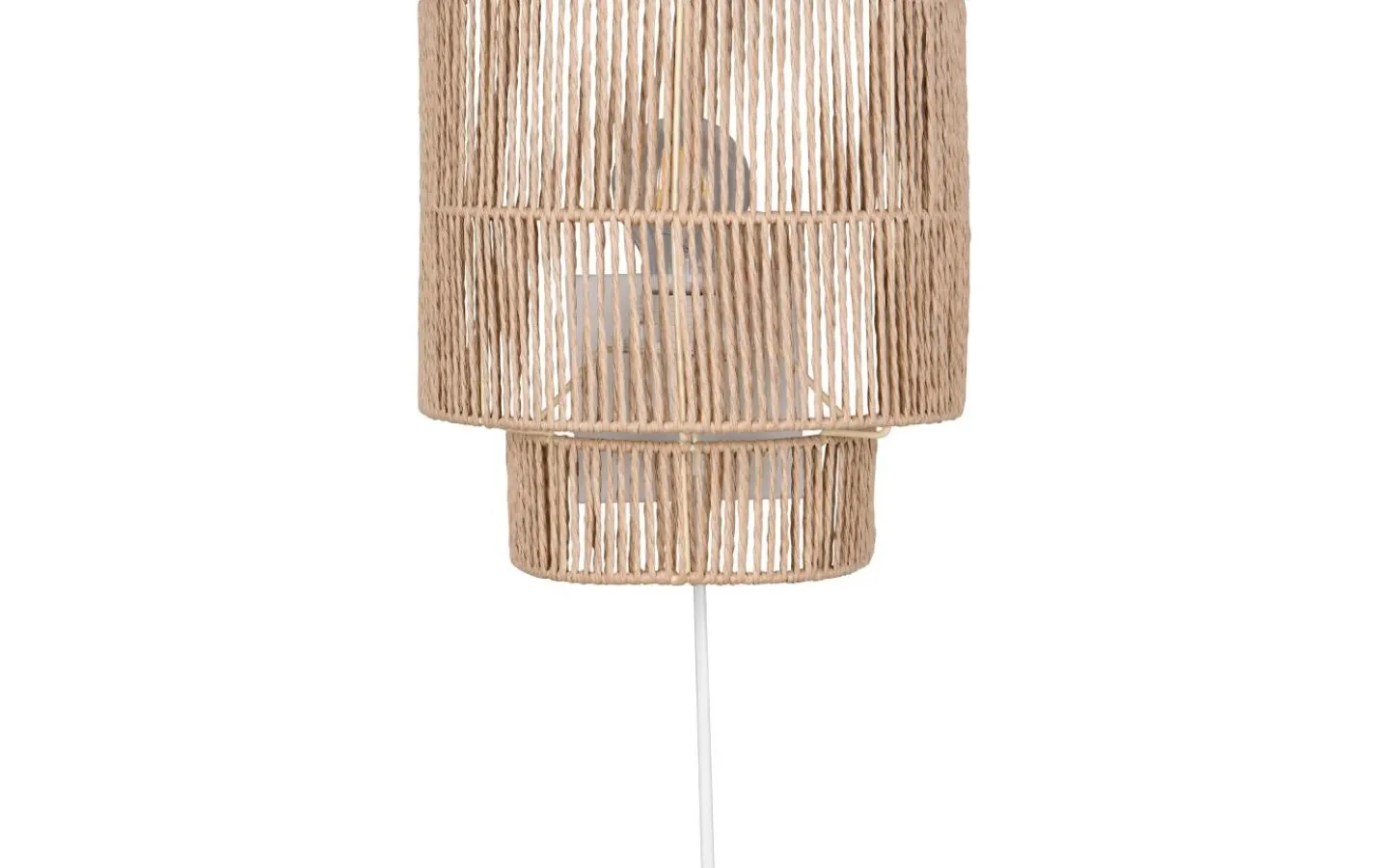 Lampetter-Reality Satna Vägglampa E27 brun/pappersgarn
