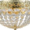 Kristallplafonder-Markslojd Saxholm Kristallplafond Guld 27cm 2xE14