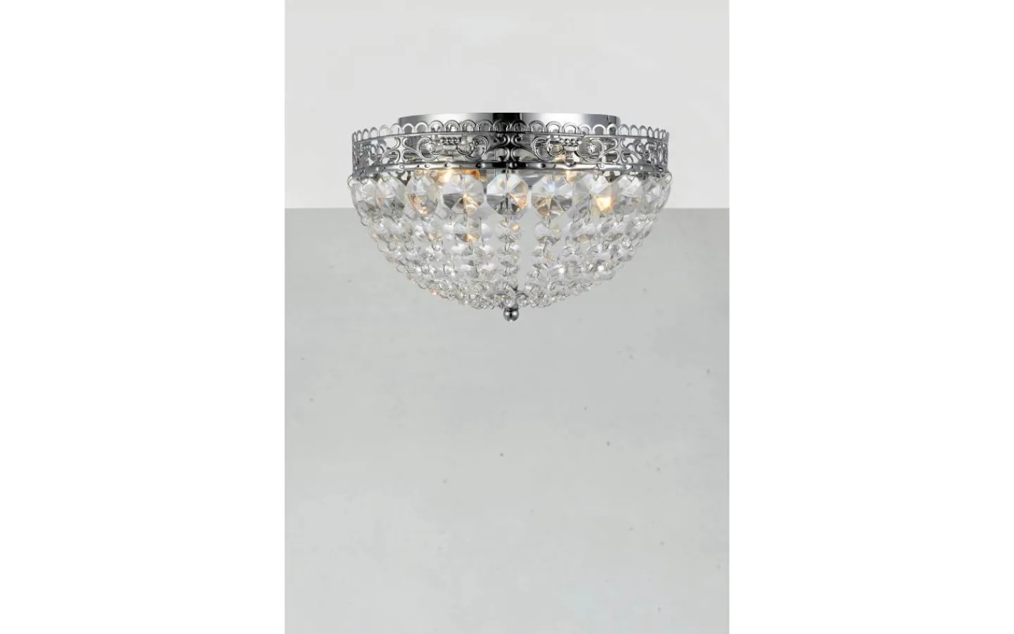 Kristallplafonder < Markslojd Saxholm Kristallplafond Krom 27cm 2xE14