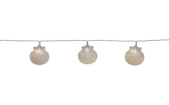 Batterislingor Inomhus|Barnrum-Star Trading Seashell Batteridriven Ljusslinga Timer 1,35m