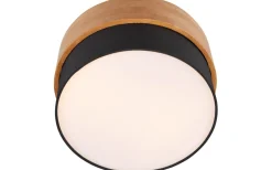 Plafonder-Trio Lighting Seasons Plafond 30cm E14 svart/trä