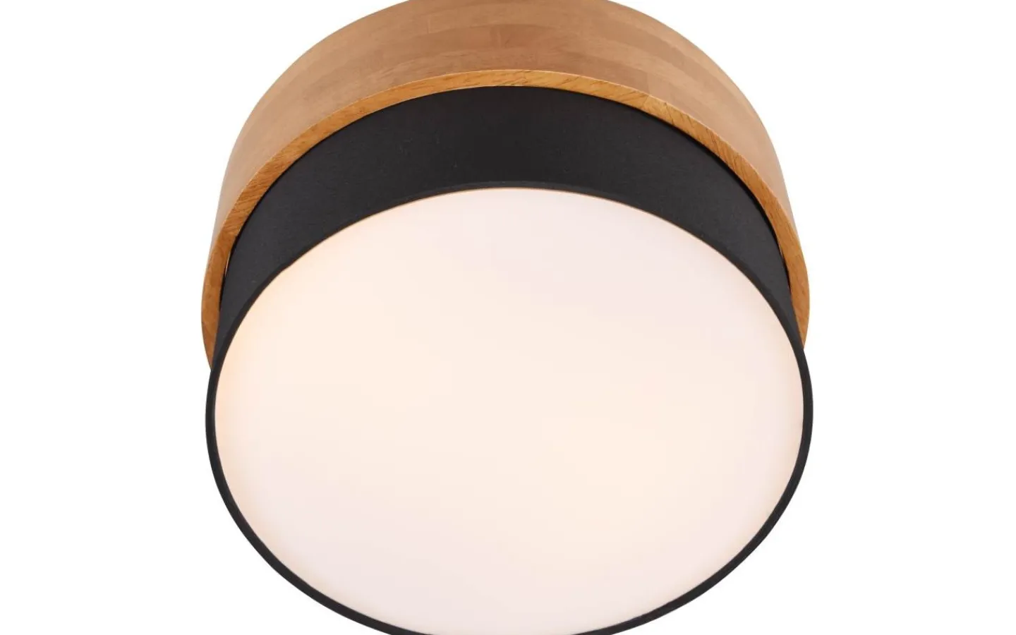 Plafonder-Trio Lighting Seasons Plafond 30cm E14 svart/trä