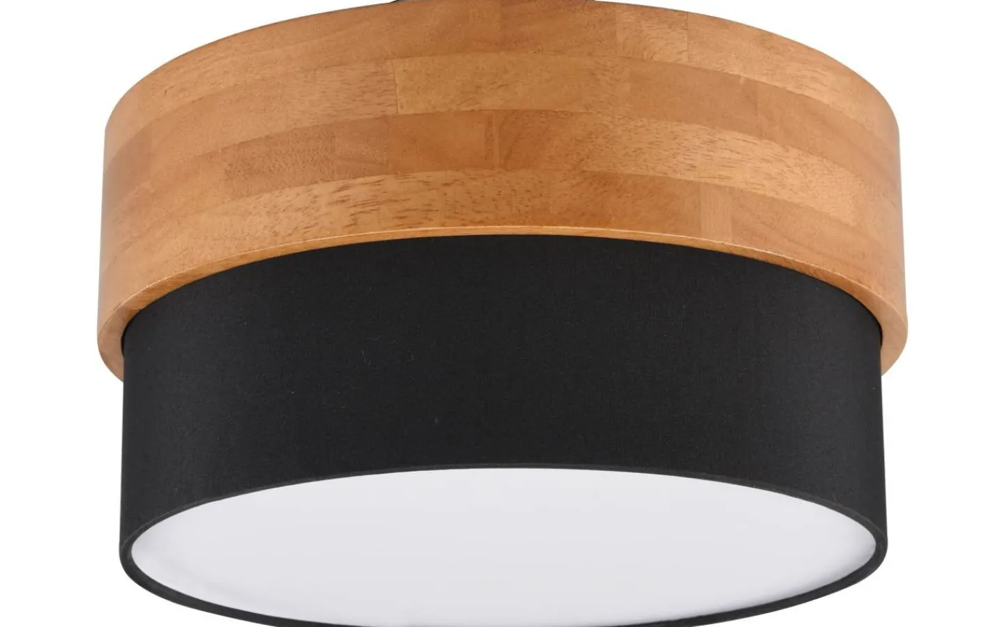 Plafonder-Trio Lighting Seasons Plafond 30cm E14 svart/trä