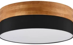 Plafonder < Trio Lighting Seasons Plafond 50cm E27 svart/trä