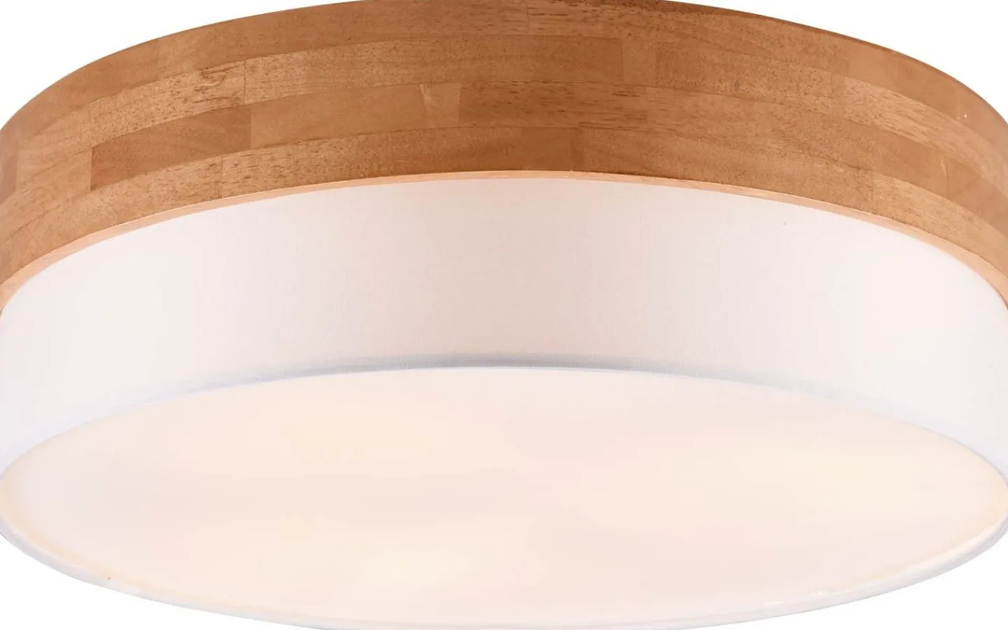 Plafonder-Trio Lighting Seasons Plafond 50cm E27 vit/trä