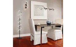 Golvlampor-Trio Lighting Sequence Golvlampa LED borstad aluminium/mattsvart