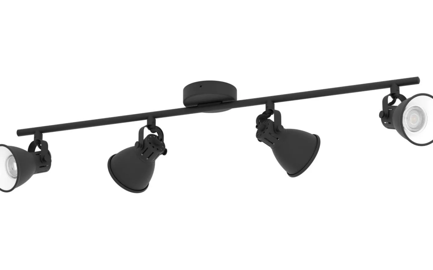 Avlånga Takspotlights|Takspot Med Minst 4 Lampor-Eglo Seras Takspotlight 77cm GU10 LED 3000K 4x3W Svart