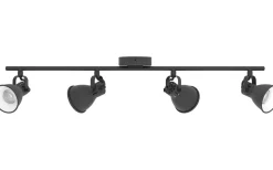 Avlånga Takspotlights|Takspot Med Minst 4 Lampor-Eglo Seras Takspotlight 77cm GU10 LED 3000K 4x3W Svart