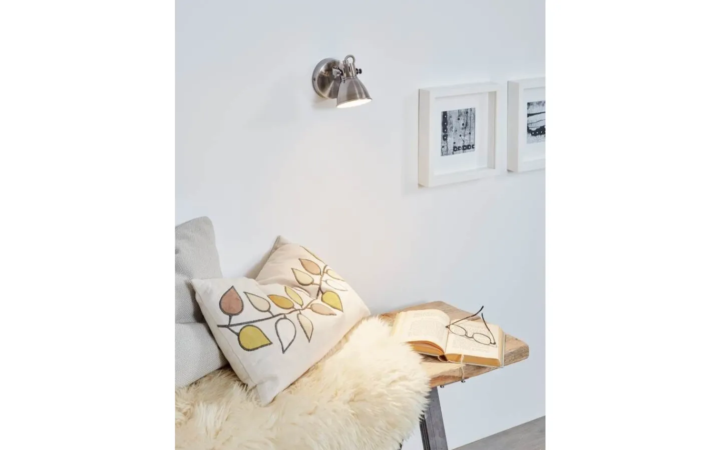 Takspot Med 1 Lampa < Eglo Seras Takspotlight 10cm GU10 LED 3000K 3W Nickel