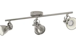 Avlånga Takspotlights|Takspot Med 3 Lampor-Eglo Seras Takspotlight 60cm GU10 LED 3000K 3x3W Antik Nickel