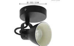 Läslampor-Eglo Seras Vägglampa LED 3000K 3W Svart