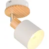 Läslampor-Trio Lighting Shanti Spotlight E14 varmgrå/trä